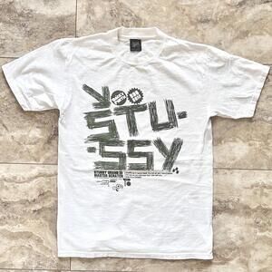 Stussy Y2K Streetwear Graphic T Shirt Grand Master Scratch 123Klan Rare Sz S